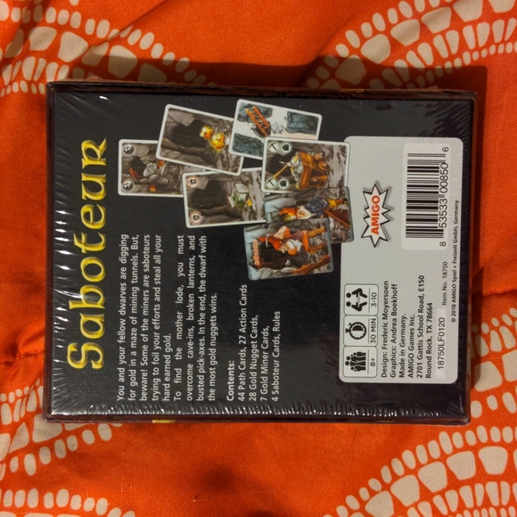 Saboteur Game Gnomes Strategy Card Game Frederic Moyersoen Made in Germany Gold - Picture 2 of 5